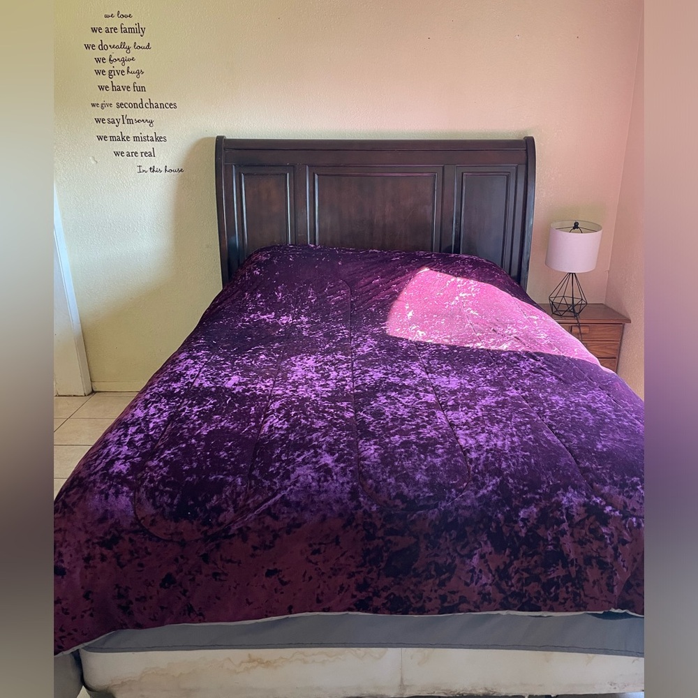 Empire Home Pintuck Comforter Set With 2 Pillow Shams - Purple Color